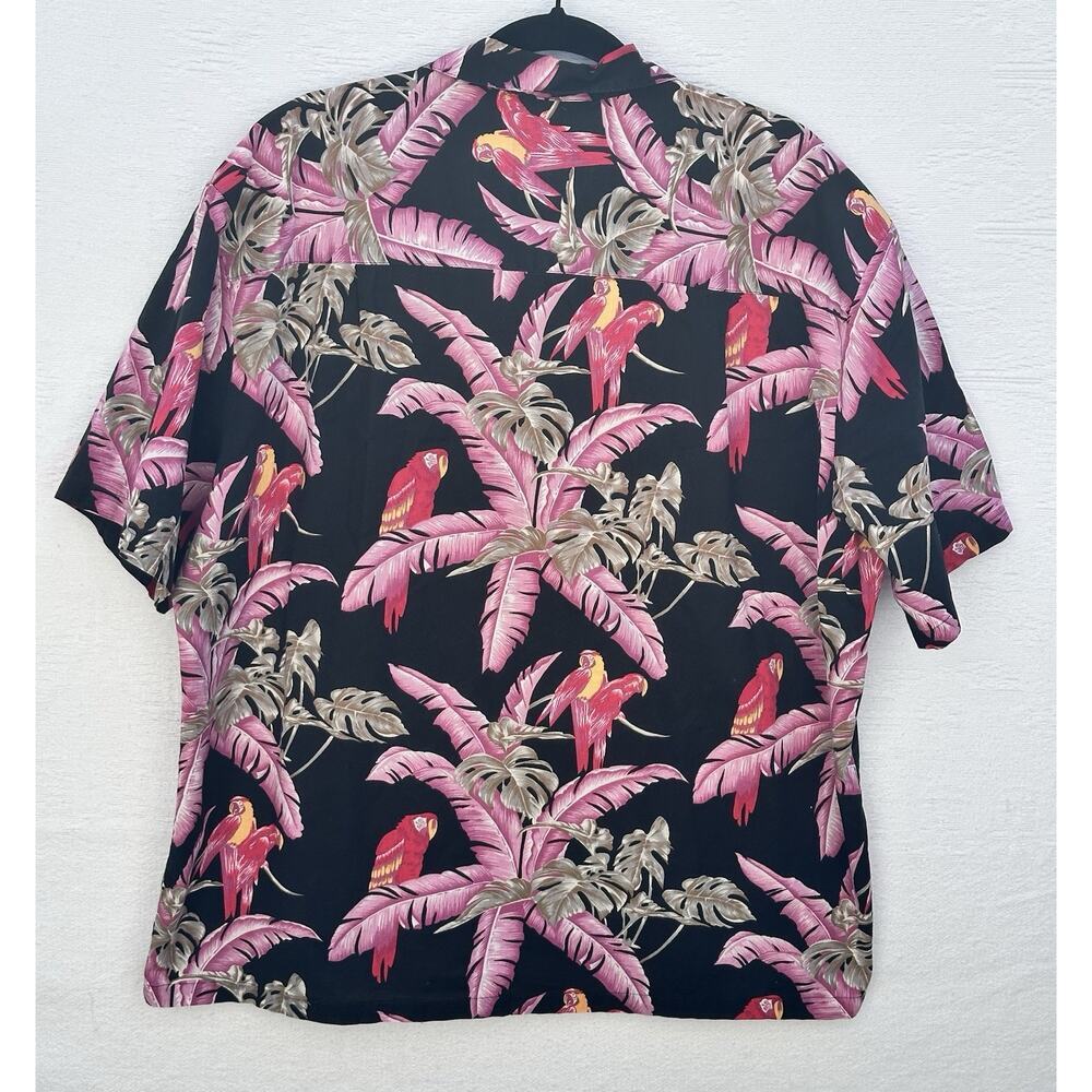 VTG Paradise Found Hawaiian Shirt Mens XL Magnum PI Parrot Floral Aloha USA - Picture 7 of 7